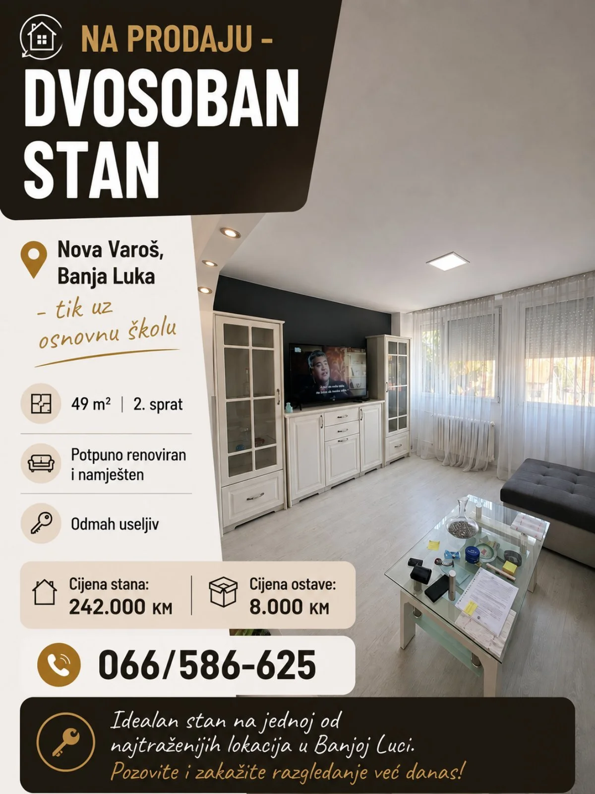 Stan 49m2 Nova Varoš, Banja Luka
