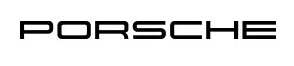 Porsche logo on a white background