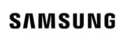 The Samsung logo in black text.