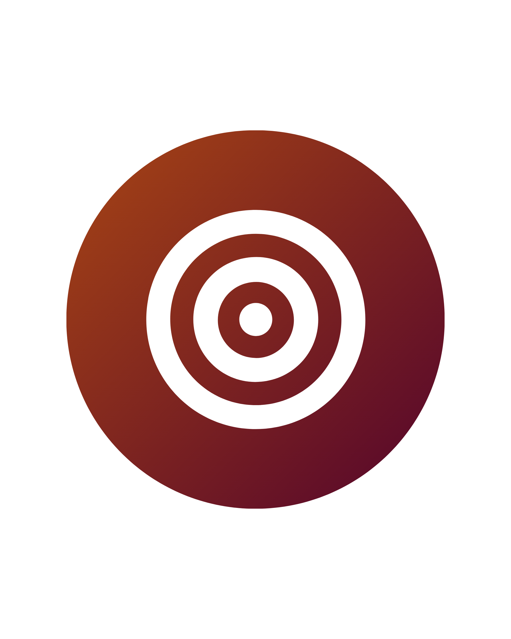 White target icon with concentric circles inside a reddish-brown circle.