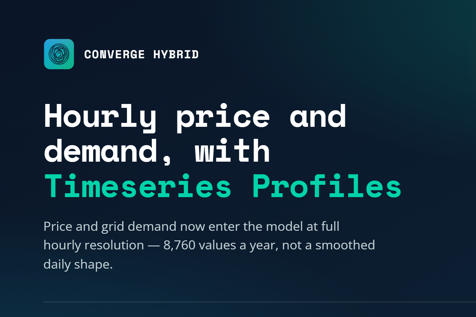 Hourly price and demand, with timeseries profiles