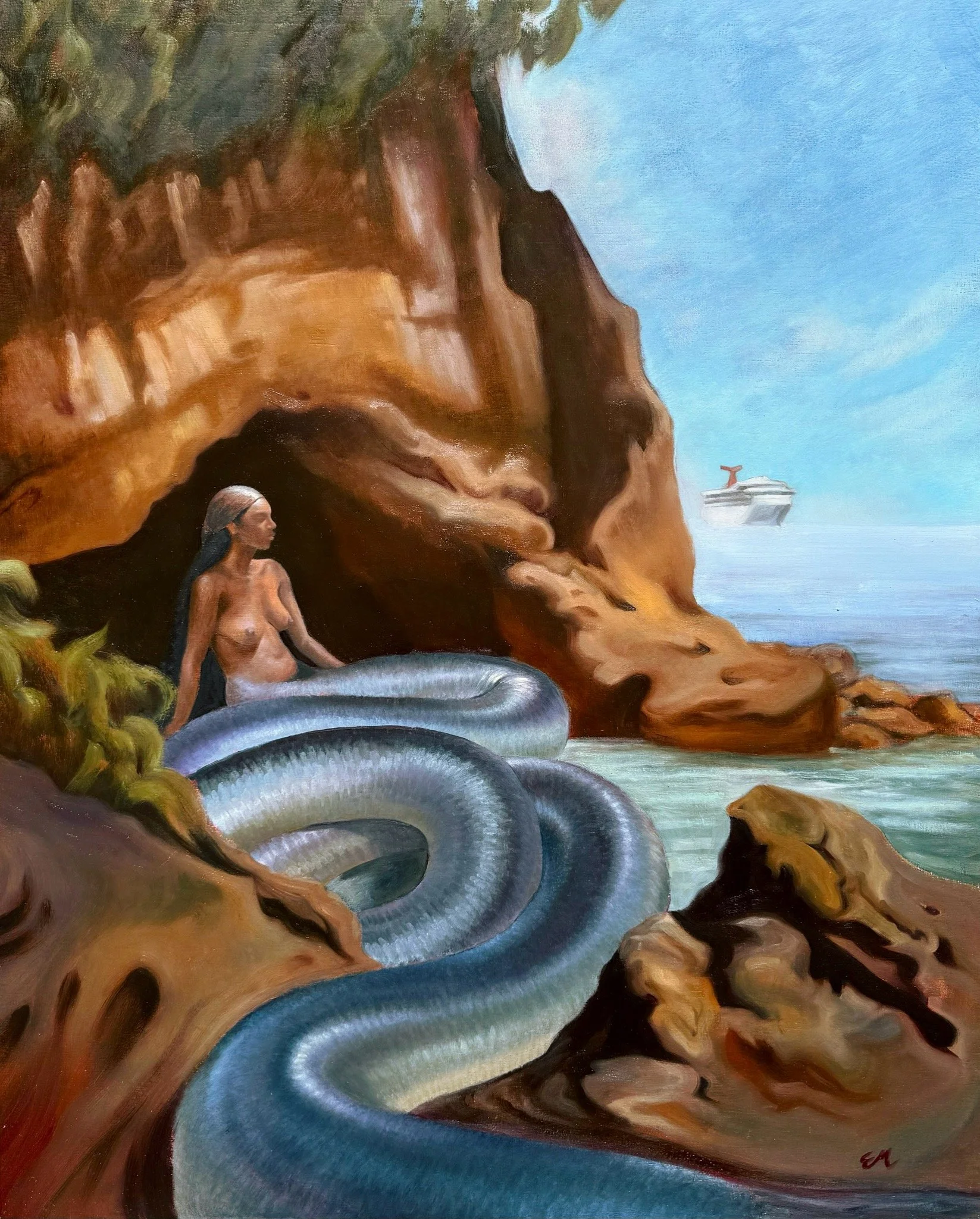 Bracing Impact
30” x 24”
Oil on wood panel 