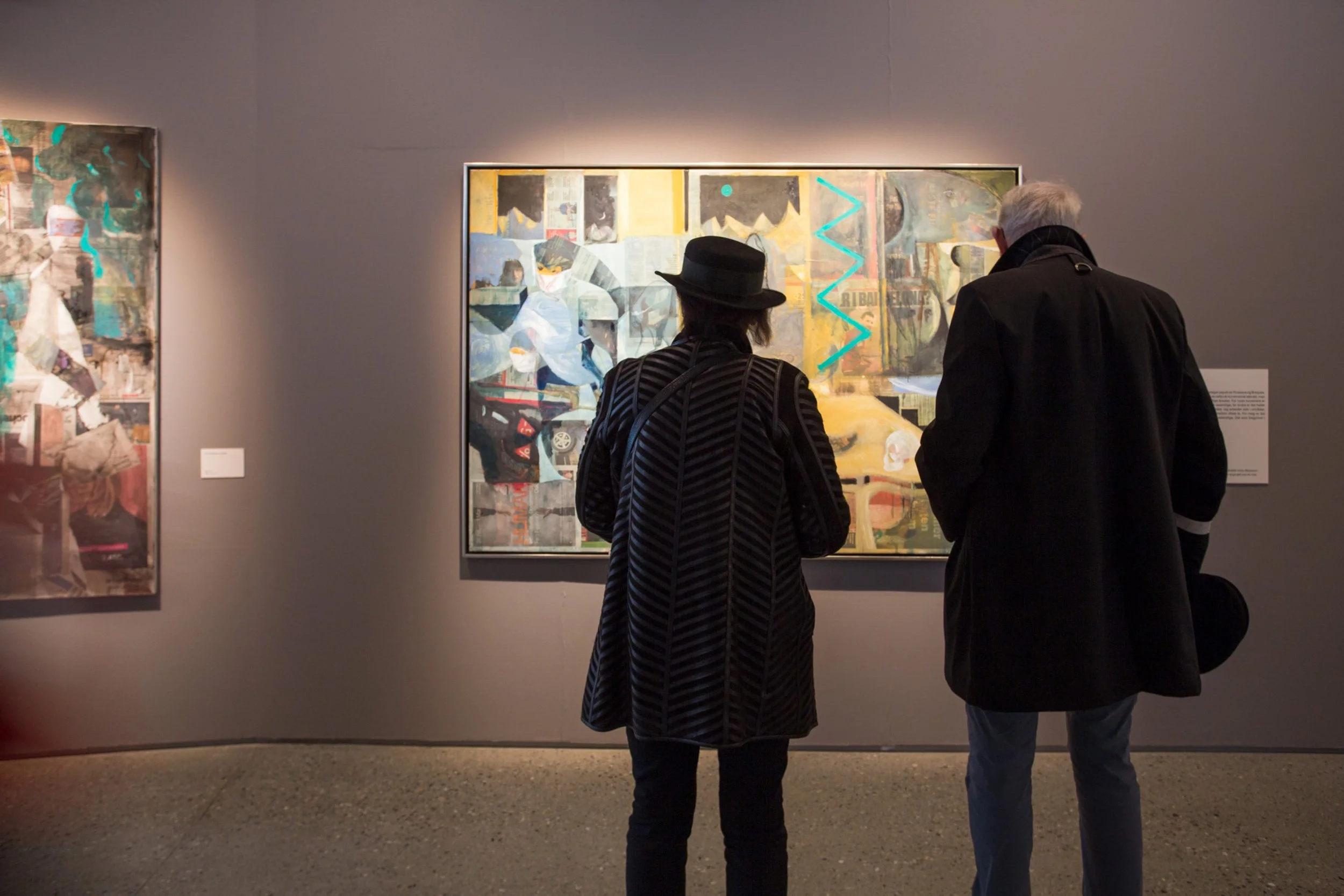 Utstillingsrom med verk av Håkon Bleken ved Trondheim Kunstmuseum