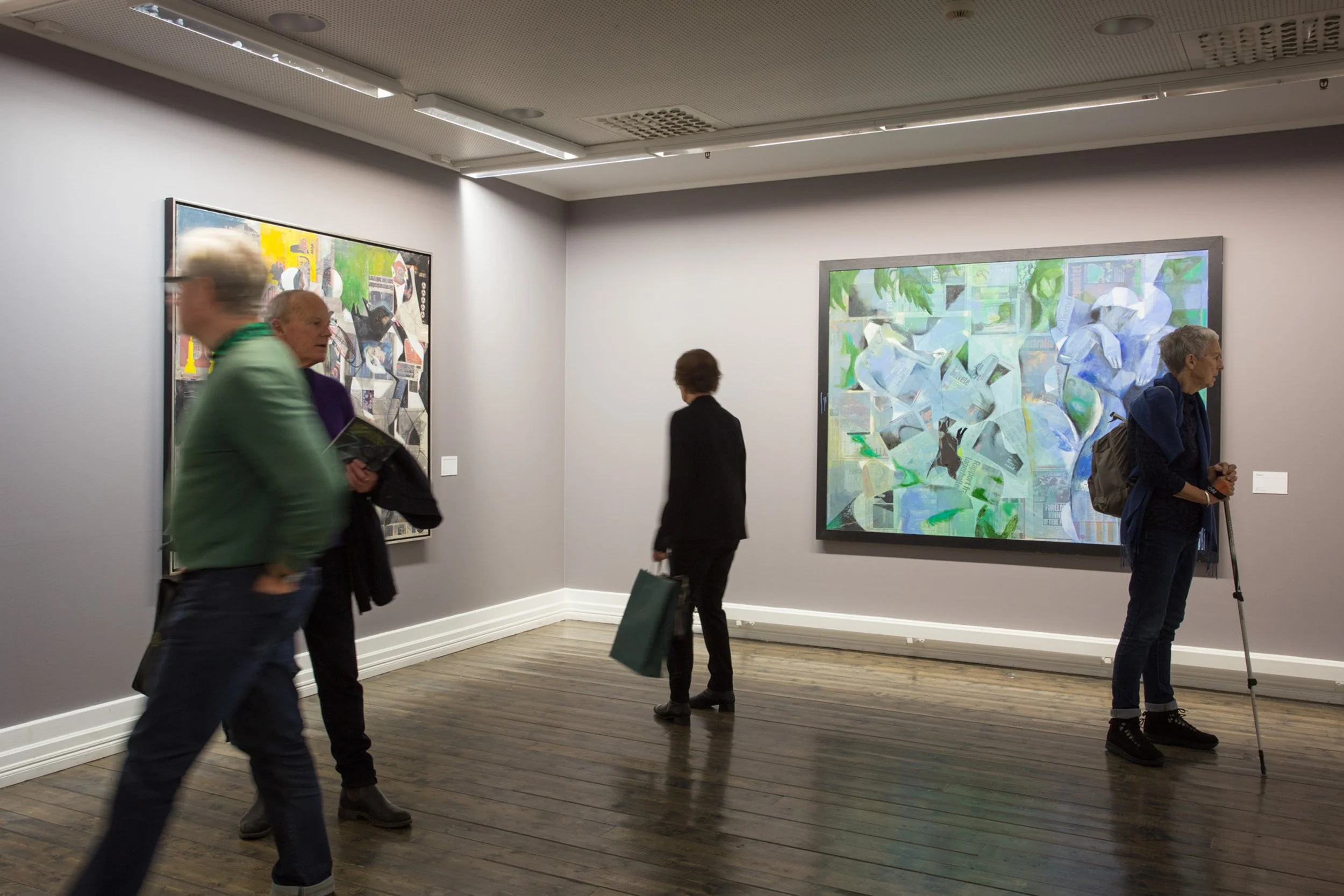 Utstillingsrom med verk av Håkon Bleken ved Trondheim Kunstmuseum