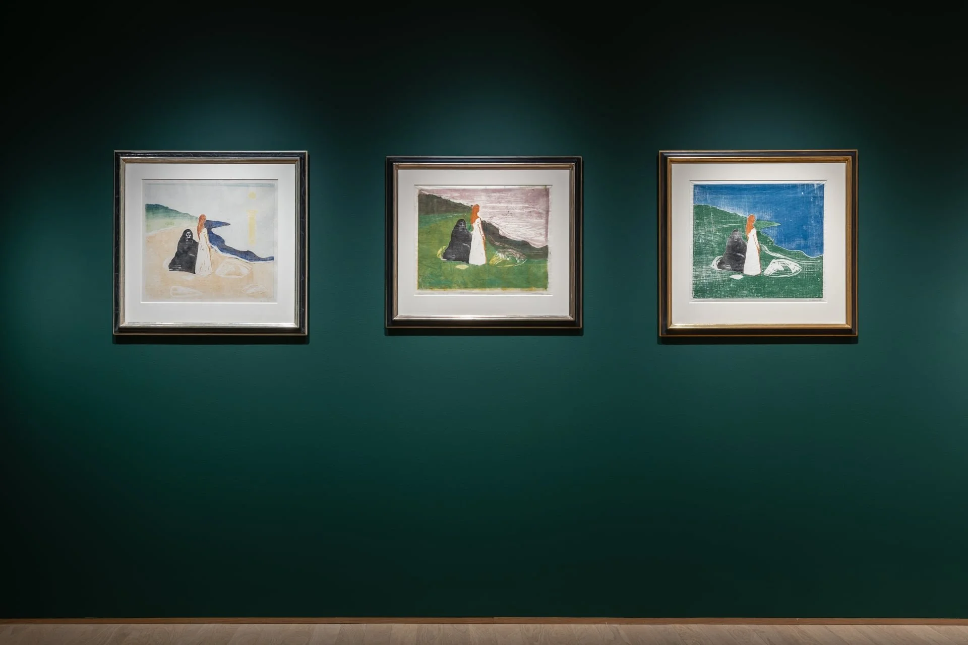 Installasjonsfoto fra samlingspresentasjon ved PoMo med verk av Edvard Munch – foto: Lili Zaneta