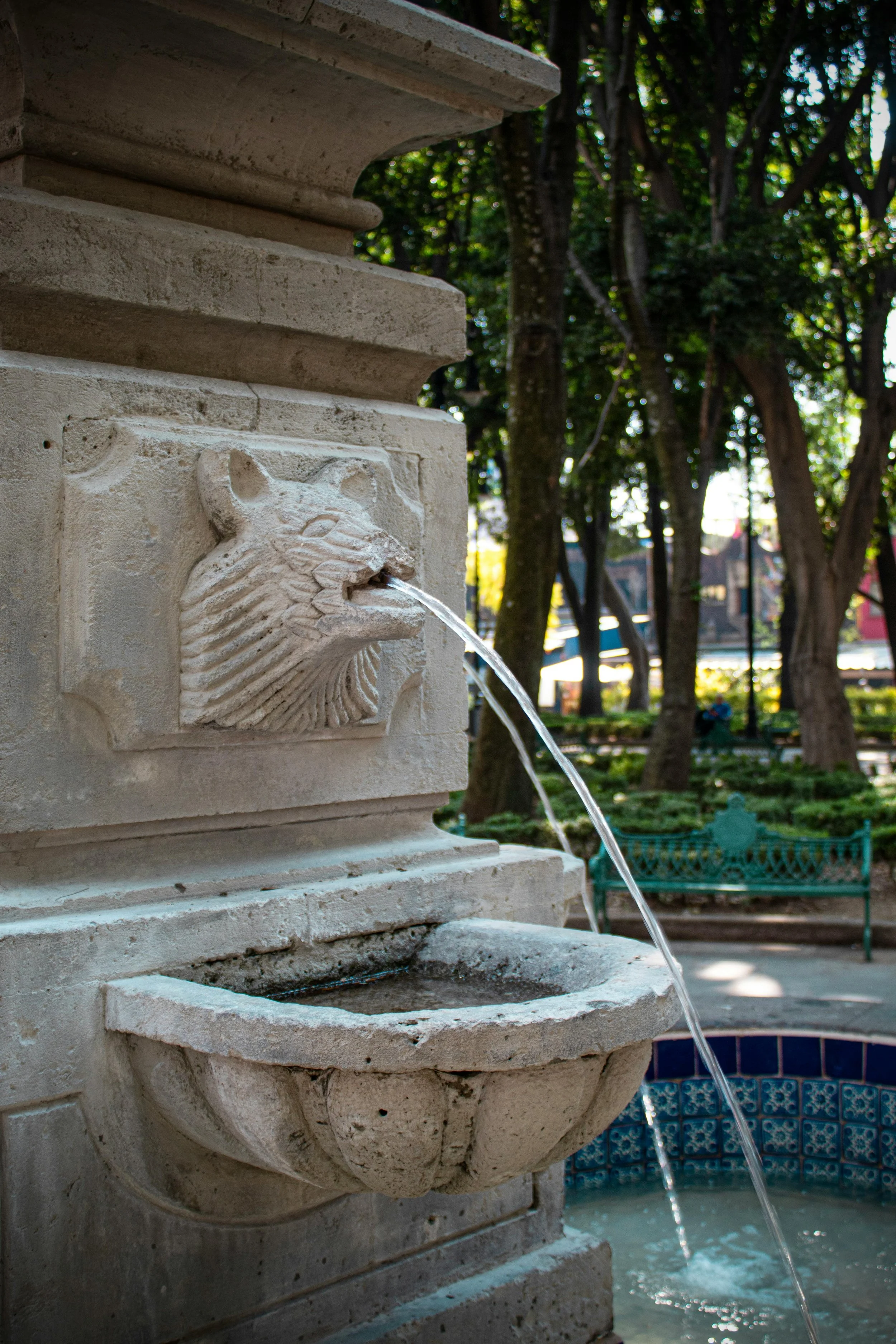 Brunnen in Mexiko Stadt Nahaufnahme