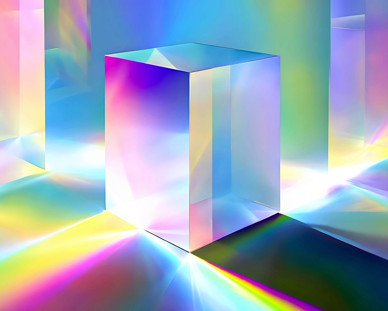 Prisma in einen Raum voller bunte Lichter