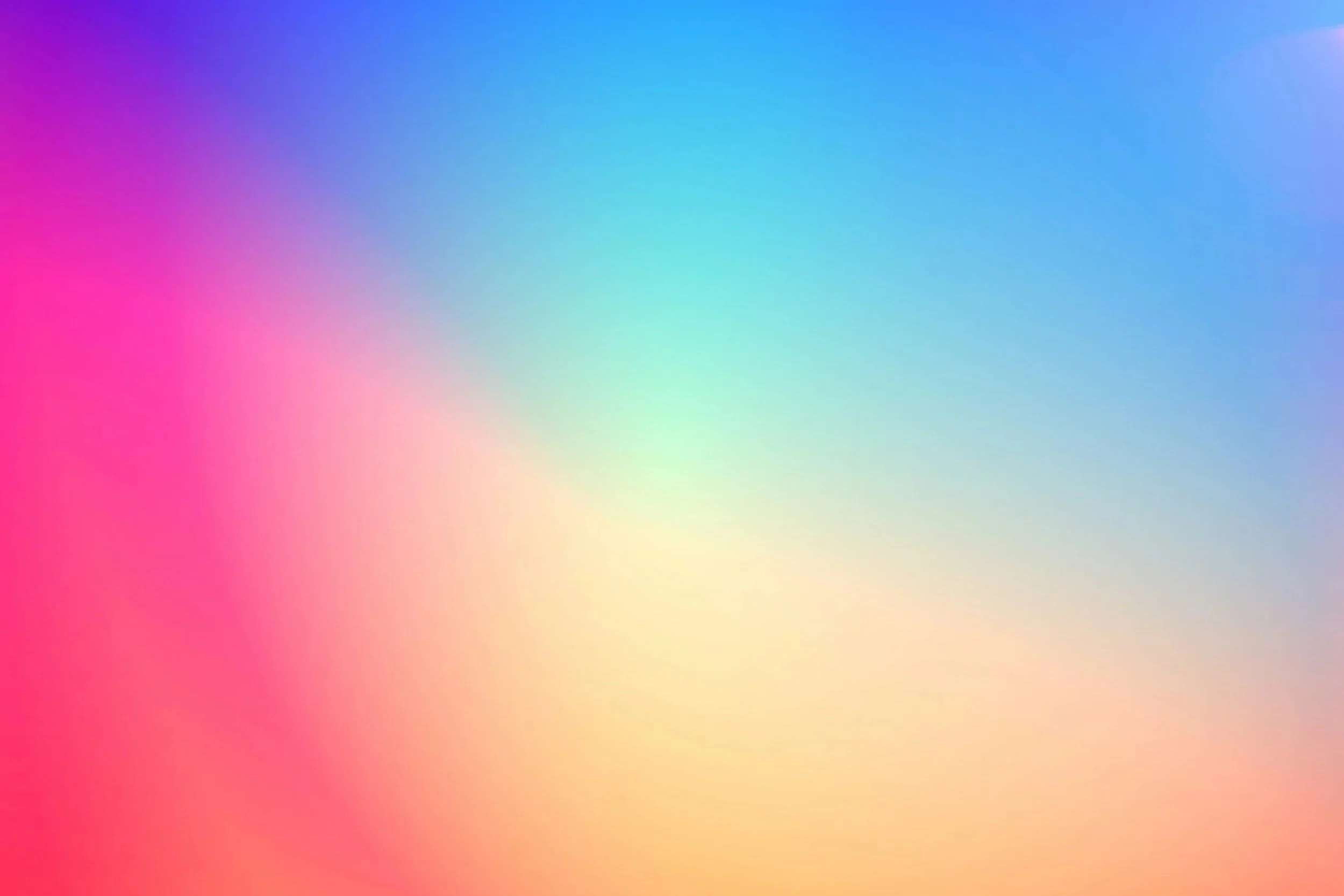 Abstrakter, farbenfroher Hintergrund mit Farbverläufen in Pink, Gelb, Blau, Grün und Lila.