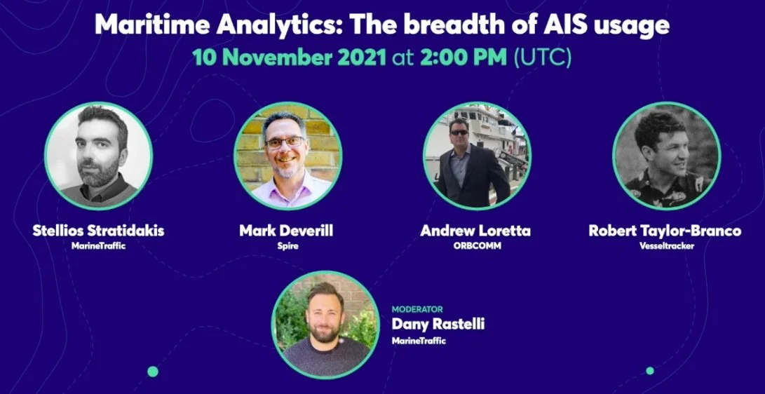 Webinar in November 2021 with Mark Deverill and other AIS experts looking at the expanding usage of AIS vessel tracking data
