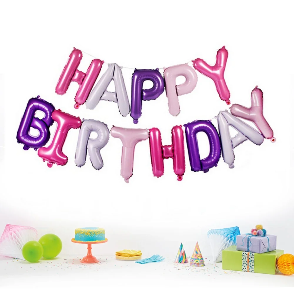 Happy Birthday Foil Balloon Banner