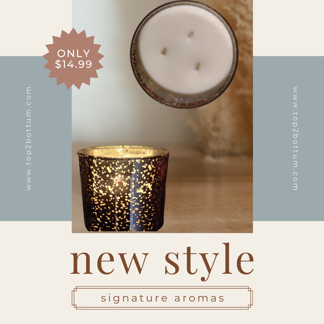 100% Soy Wax 3 Wick "Starlight" Mercury/Copper  Candles (LIMITED EDITION)