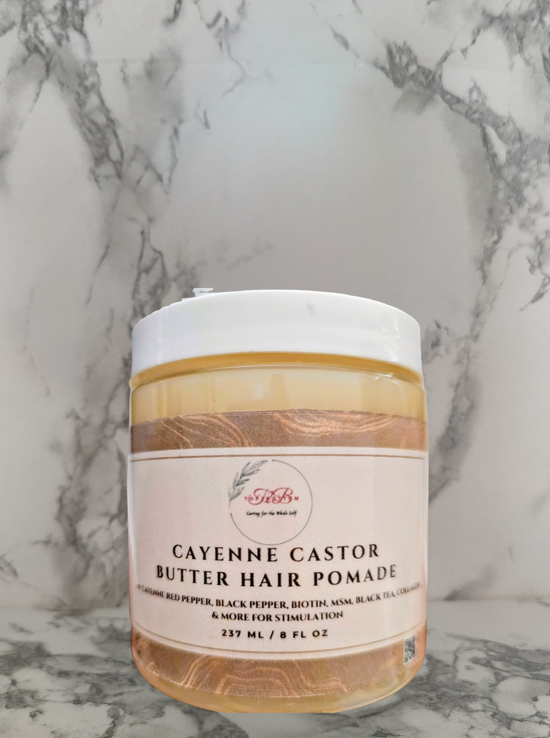 CAYENNE CASTOR BUTTER HAIR POMADE (Petroleum & Silicone free)