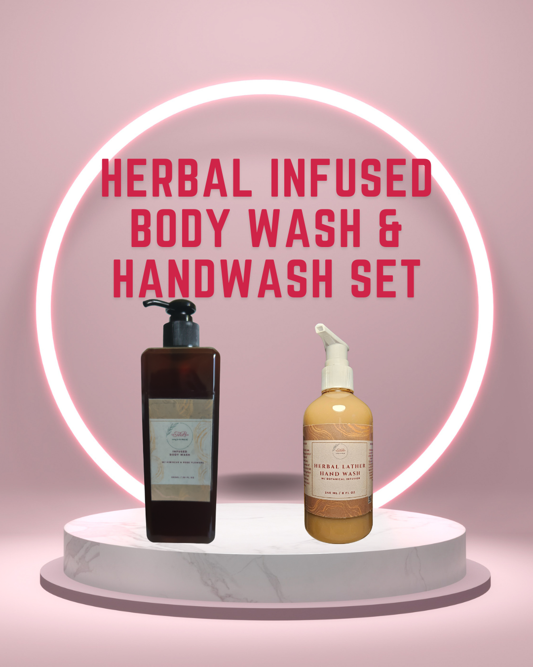 Herbal infused Body wash & Handwash set