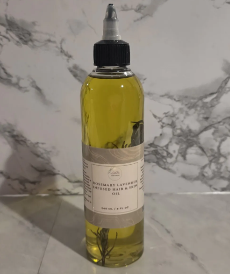 Rosemary Lavender infused hair, scalp and skin oil