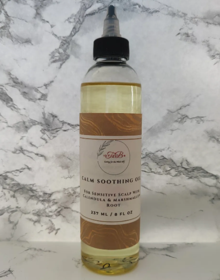 Calm Soothing Oil w/ Calendula and Marshmallow Root (for Sensitive Skin & Scalp)