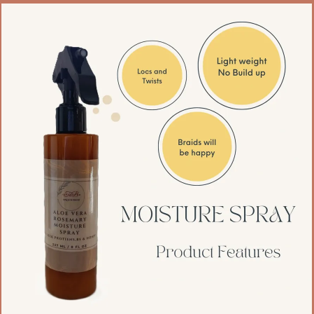 Aloe Vera Rosemary Moisture Spray w/ Silk Protein, B5 & Honey