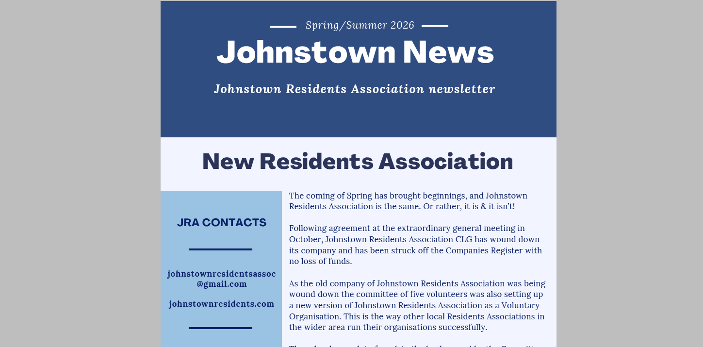 JRA Newsletter Spring/Summer 2026