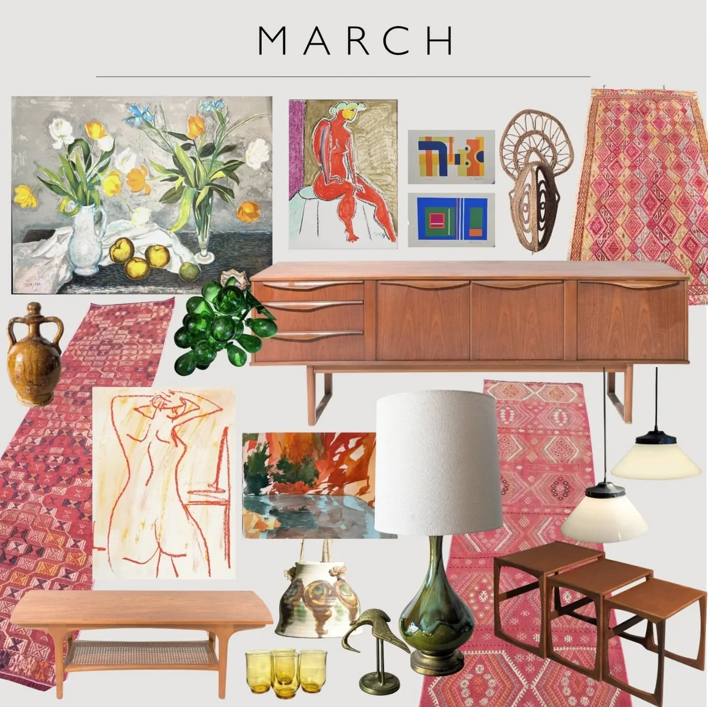 A little sneak peek for our march opening! Lots of color and texture for spring. We have been BUSY getting ready. We can't wait to share it with you!