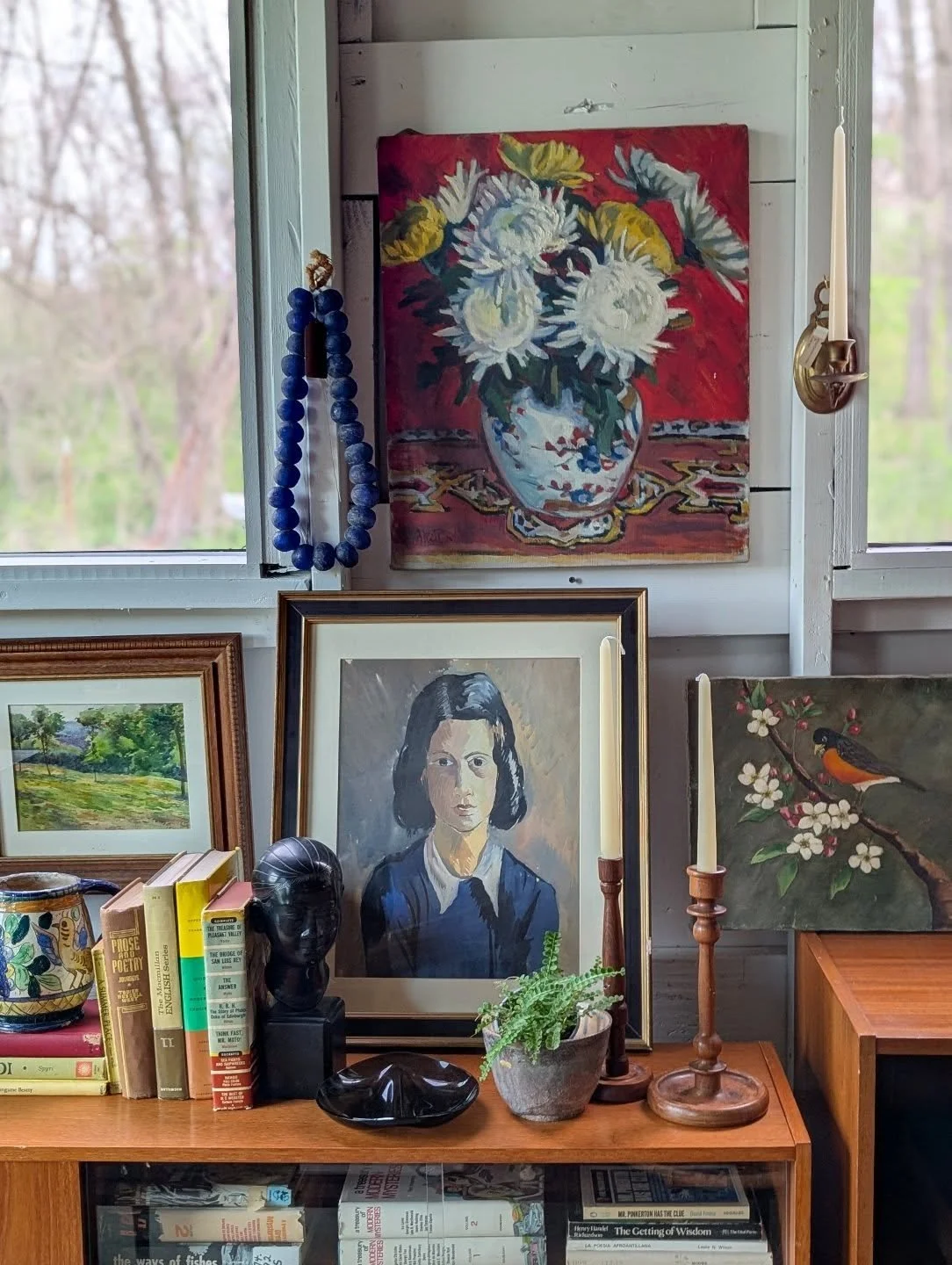 Getting ready for tomorrow! It's so fun to see how all the things we've been gathering all month come together in these last moments before we open.