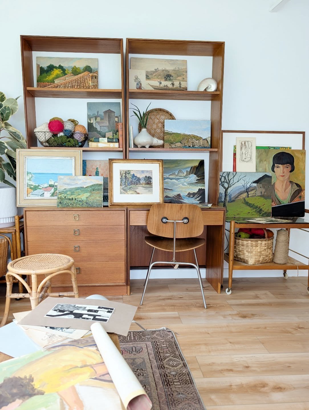 Part of our process is just gazing at the art as it starts to assemble and dreaming about how we will frame and hang it all together. This will all be available at the shop May 7-9