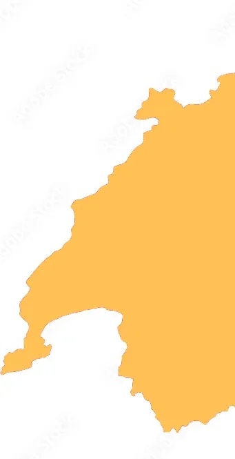 Simplified map outline of Western Switzerland.