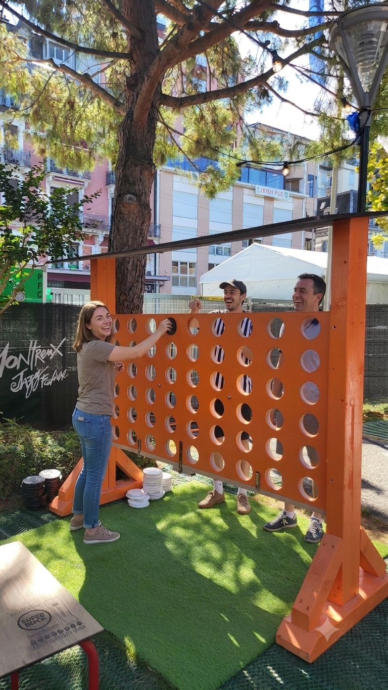 Jeu géant puissance quatre aux Montreux Jazz Festival