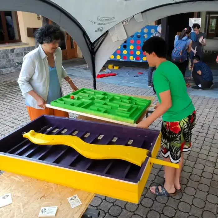 Gemütliche Atmosphäre bei den Riesenspielen