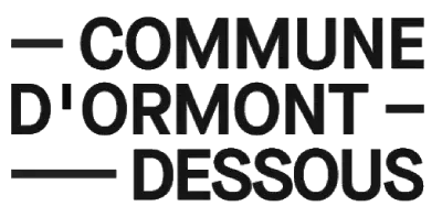 Text reading 'Commune d'Ormont-Dessous' in bold black letters.