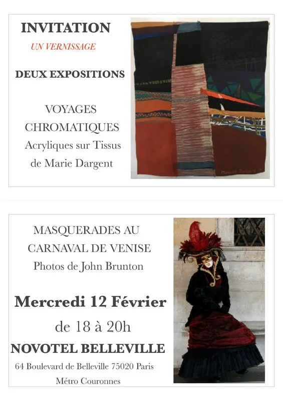 A Joint exhibiton by Marie Dargent and JOhn Brunton