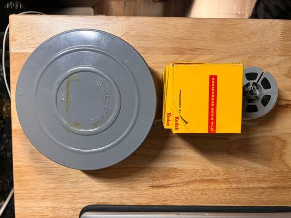 8mm movie reel and slides