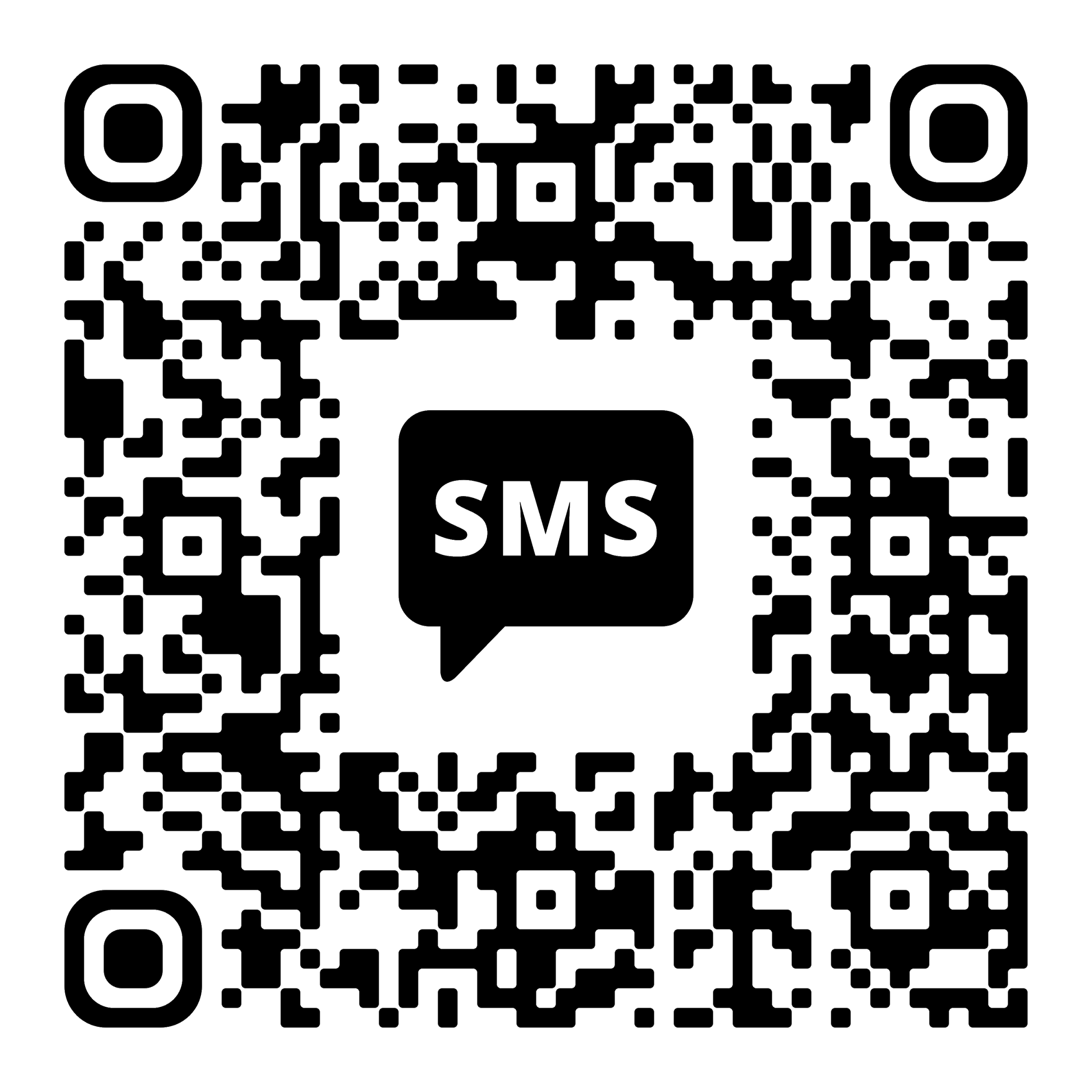 Diagram illustrating the hands-free smartphone text messaging process, with icons of a hand holding a smartphone, text message bubbles, and the word 'SMS' inside a speech bubble.