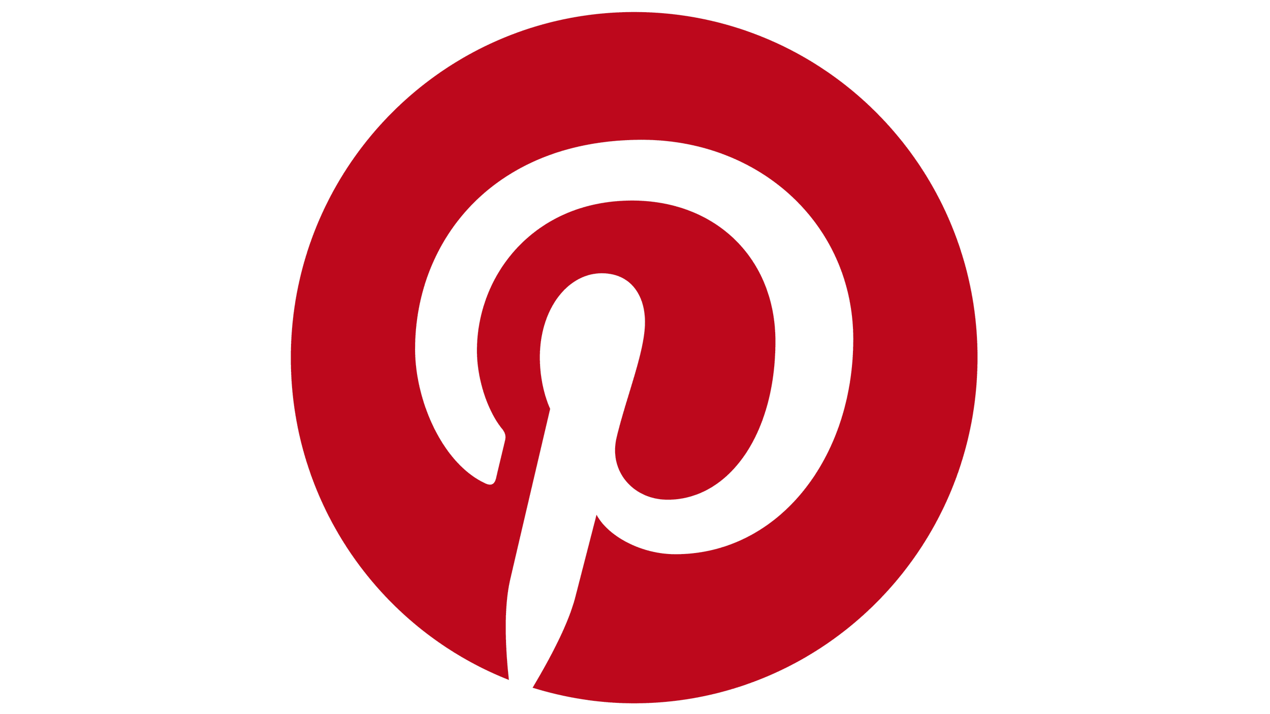 Red and black Pinterest logo.
