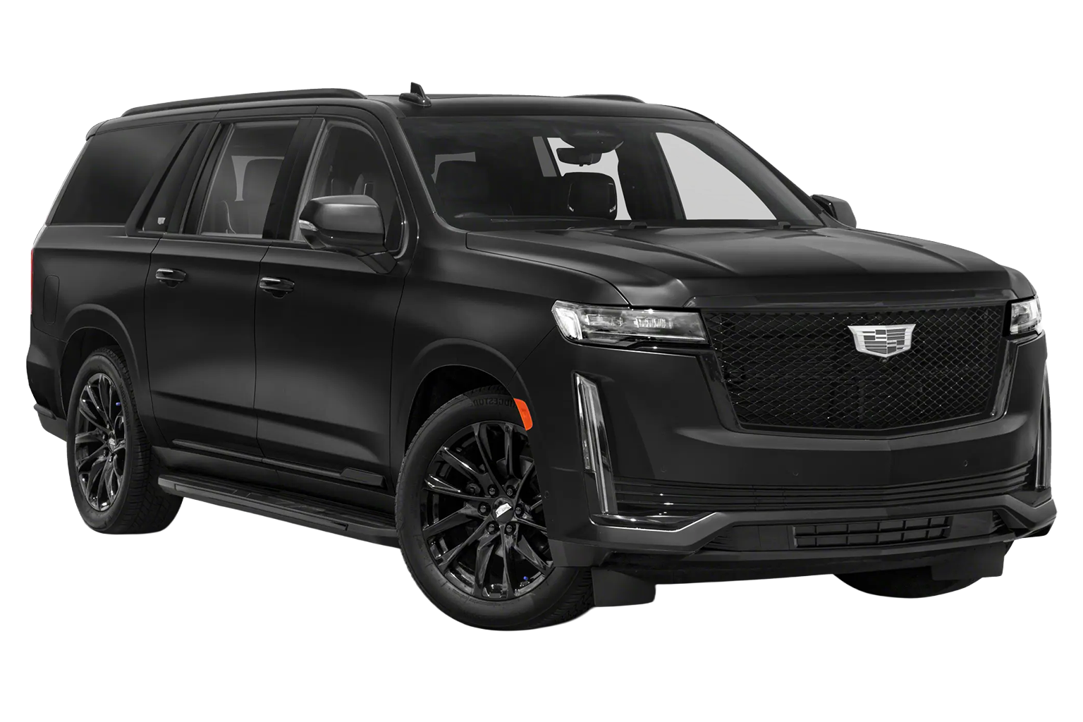 Black Cadillac Escalade ESV luxury SUV with premium exterior details