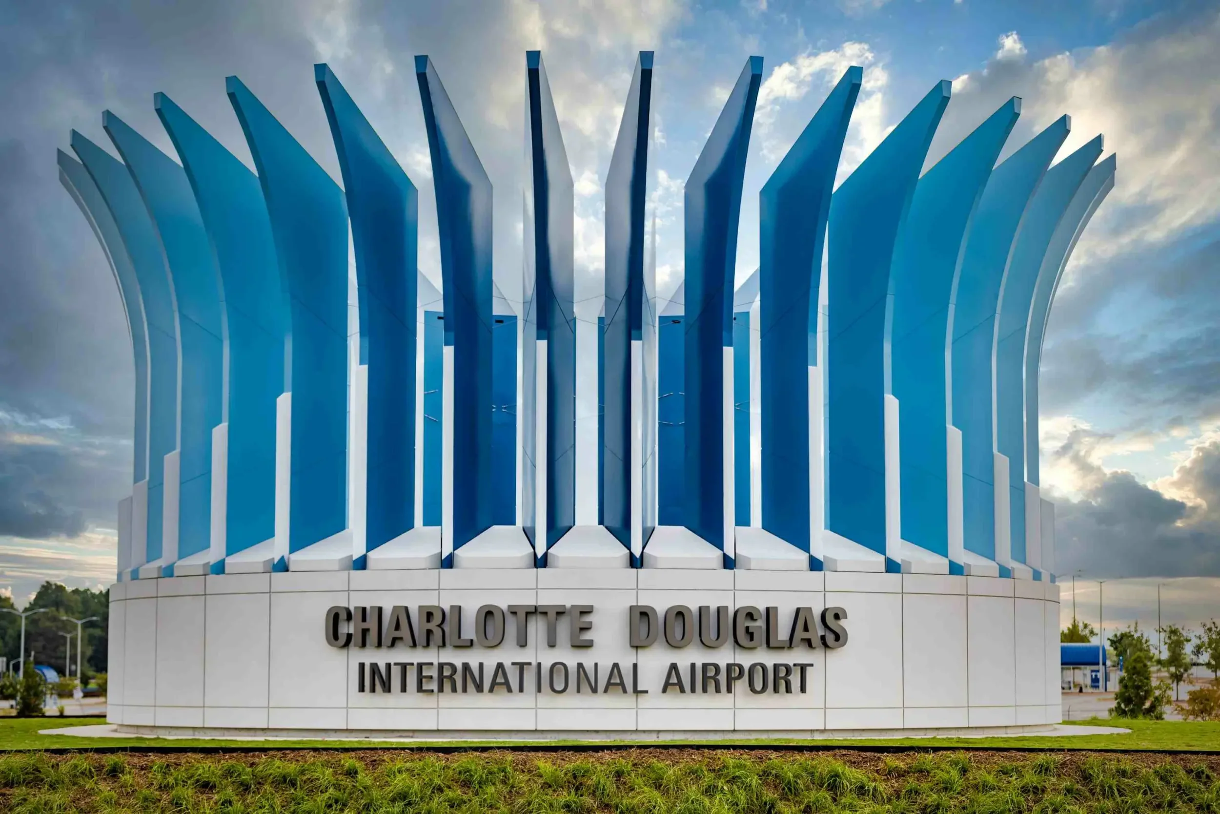Charlotte Douglas International Airport entrance sign