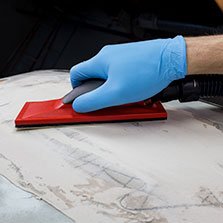 Dustless sanding sanding block