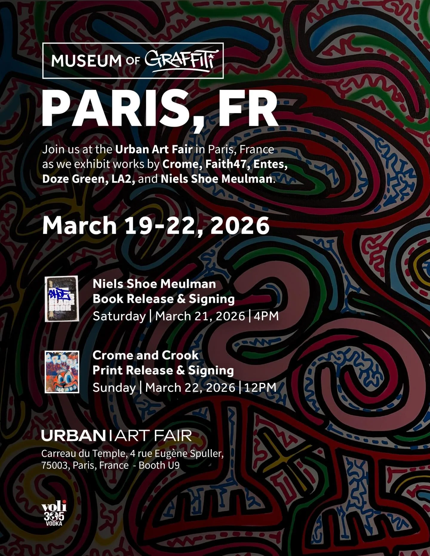 Excited to be exhibiting a body of work for the second year in a row with @museumofgraffiti at The Urban Art Fair in Paris this weekend. Send me pics if you stop by Booth U9.
