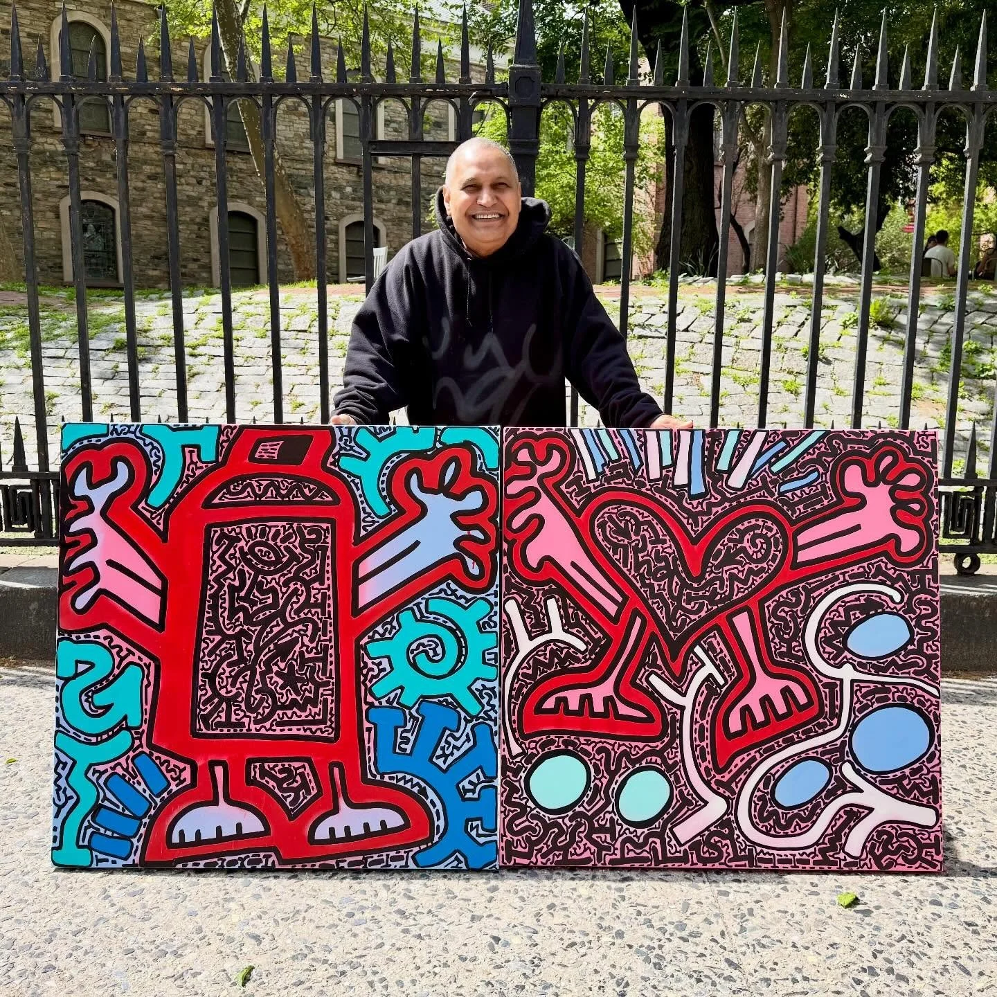 Showing my new diptych some sunlight ☀️
