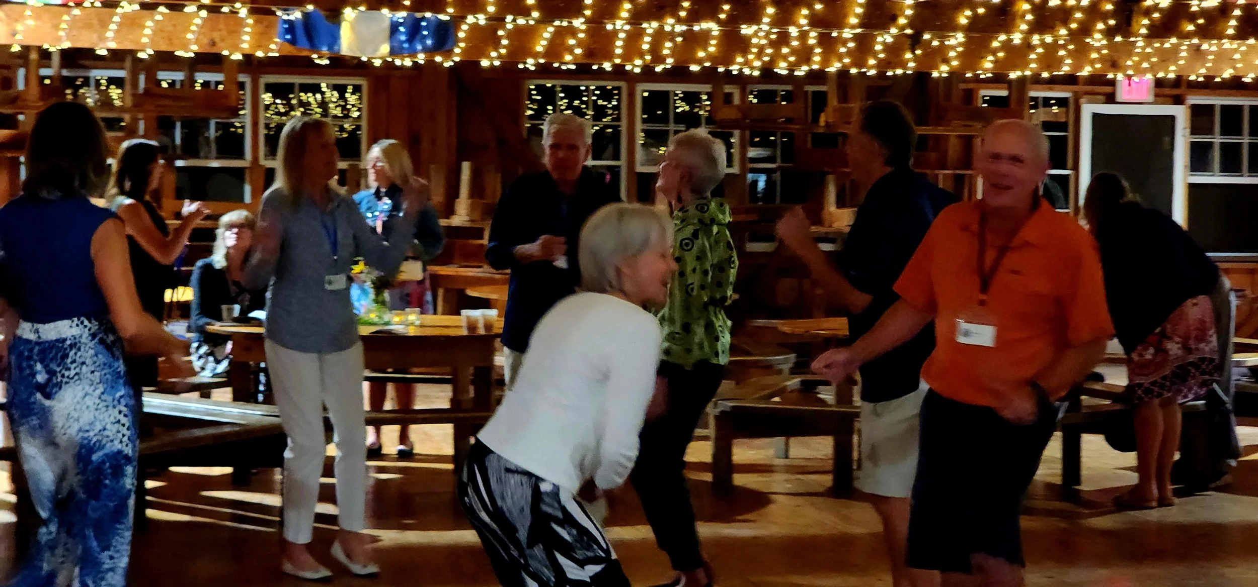 A group of people on the dancefloor