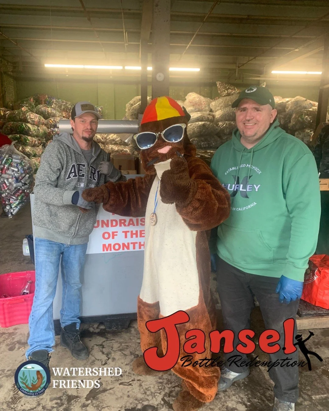 Thank you, Jansel Bottle Redemption, for selecting Watershed Friends for your April fundraiser of the month! This month, you can support the Friends by putting your bottles in the bin, and every month after, you can still support us by telling them y