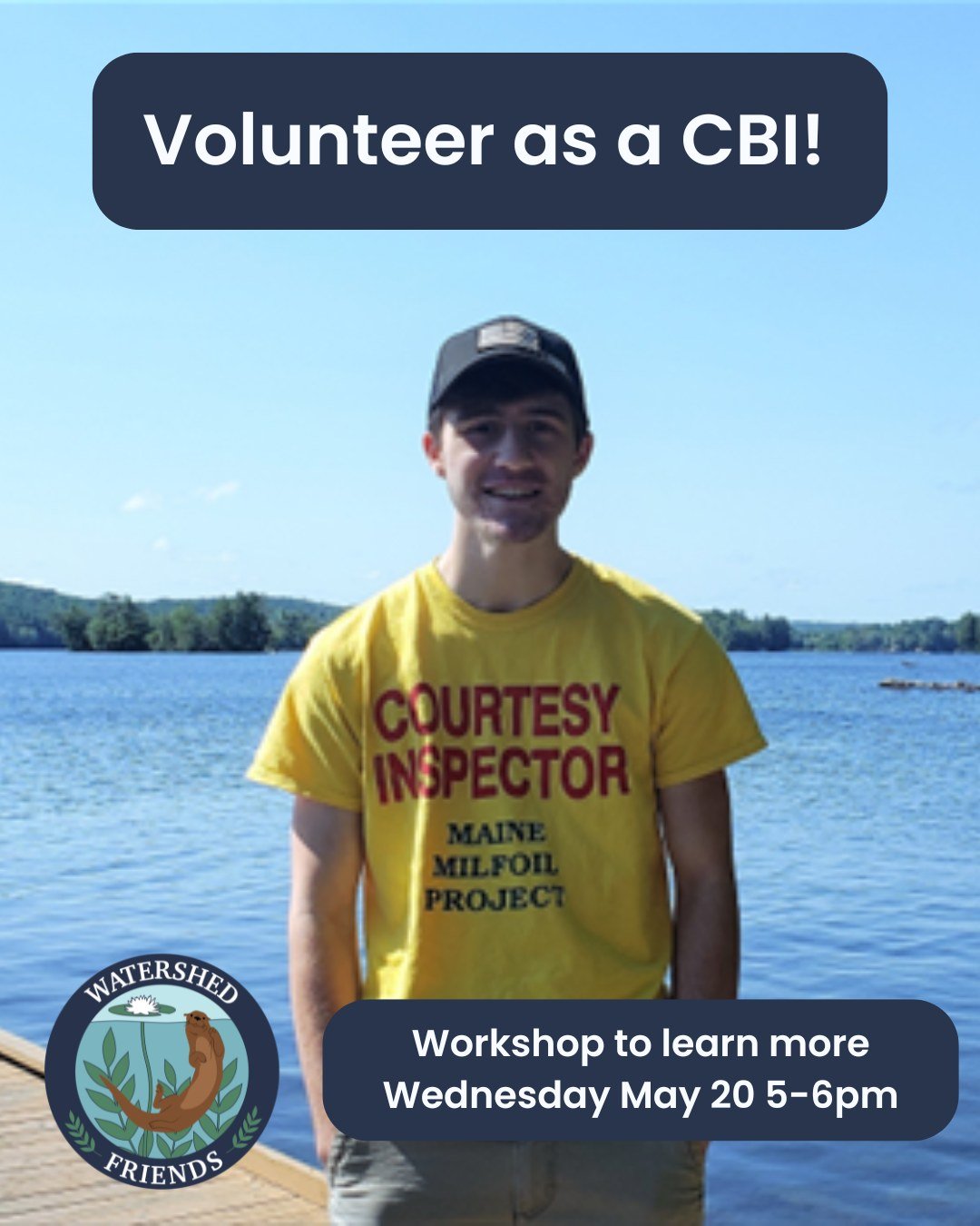 Do you like being outside and want to help prevent the spread of Aquatic Invasive Species? If so, the Courtesy Boat Inspector (CBI) volunteer opportunity might be a great fit for you! If interested, come on out to our FREE Volunteer CBI Training this