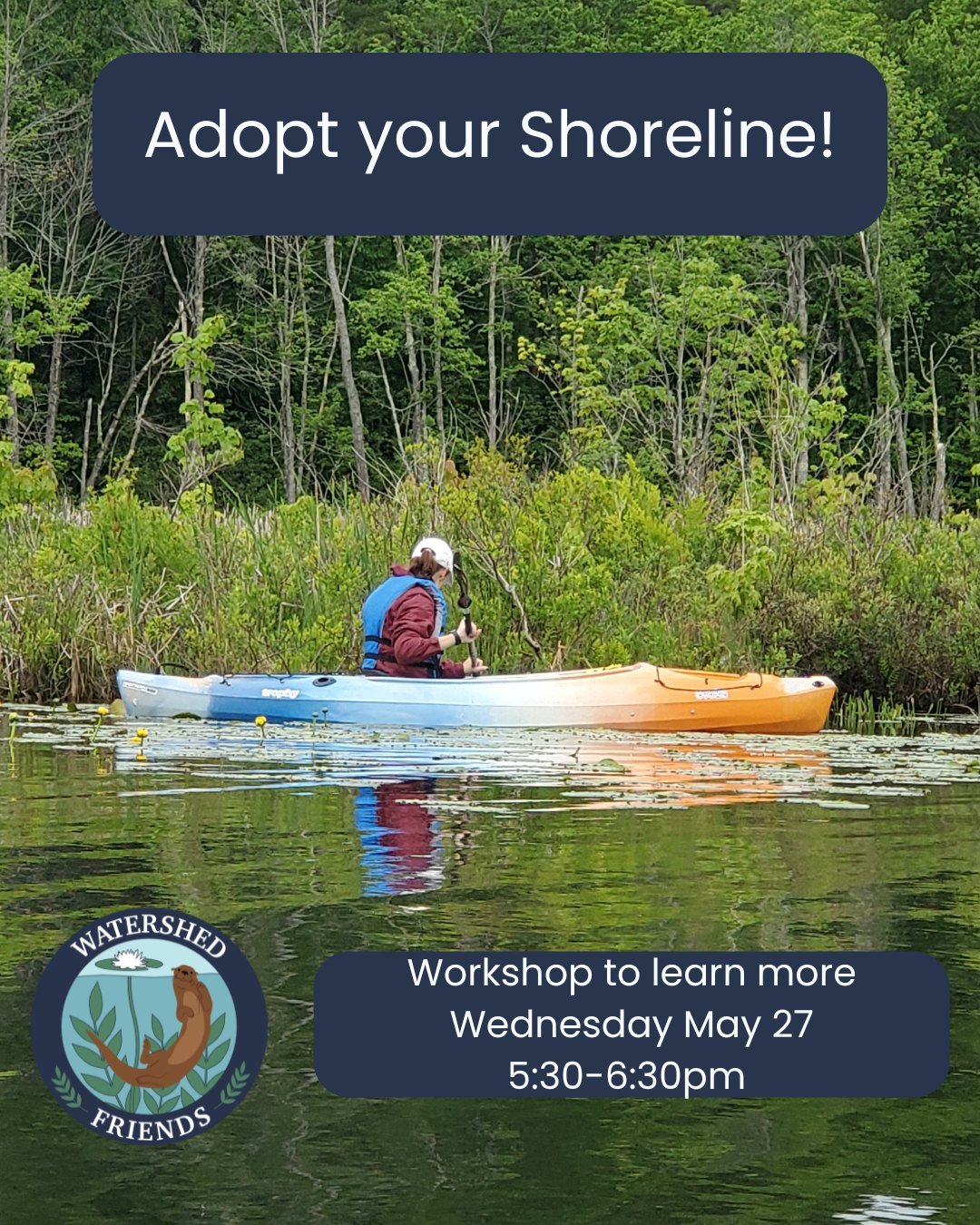 Want to learn how to help keep an eye out for aquatic invasive plants🌿 in your lake? We are offering a free workshop to help you get started as a volunteer plant surveyor next Wednesday (5/27) from 5:30-6:30pm. 

To learn more and sign-up for this t