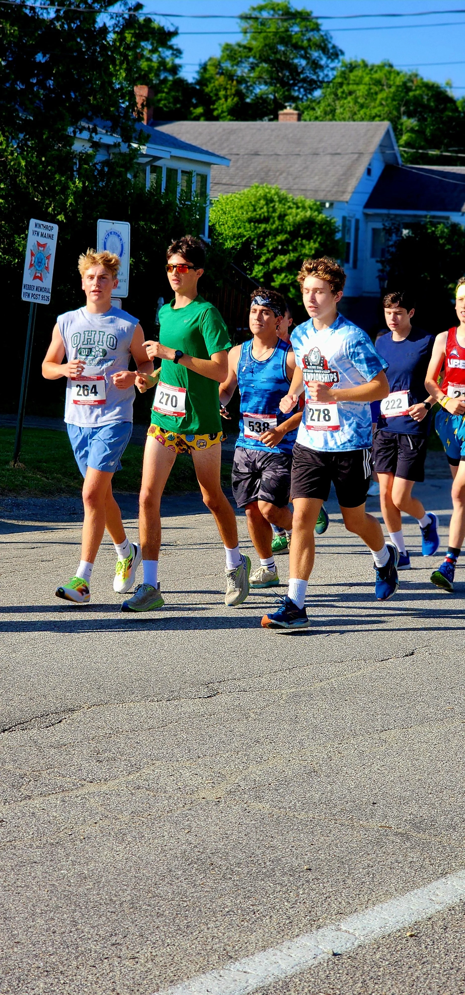 A group of boys running