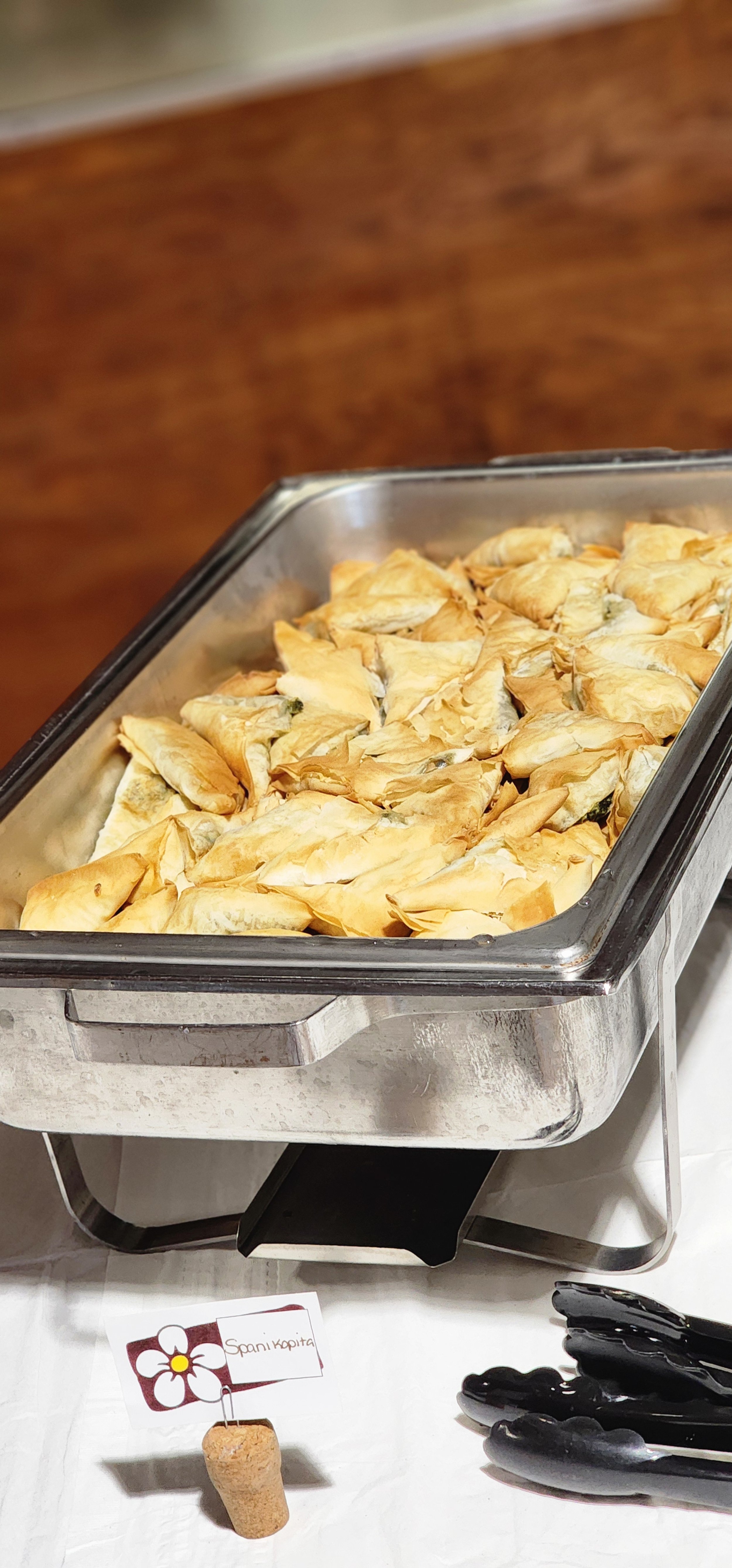 A dish of mini spanakopita 