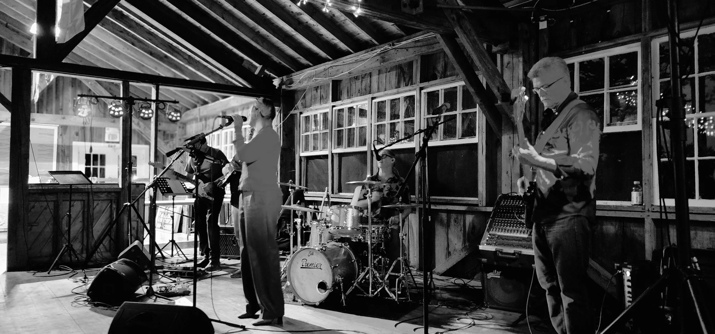 A four-person band playing