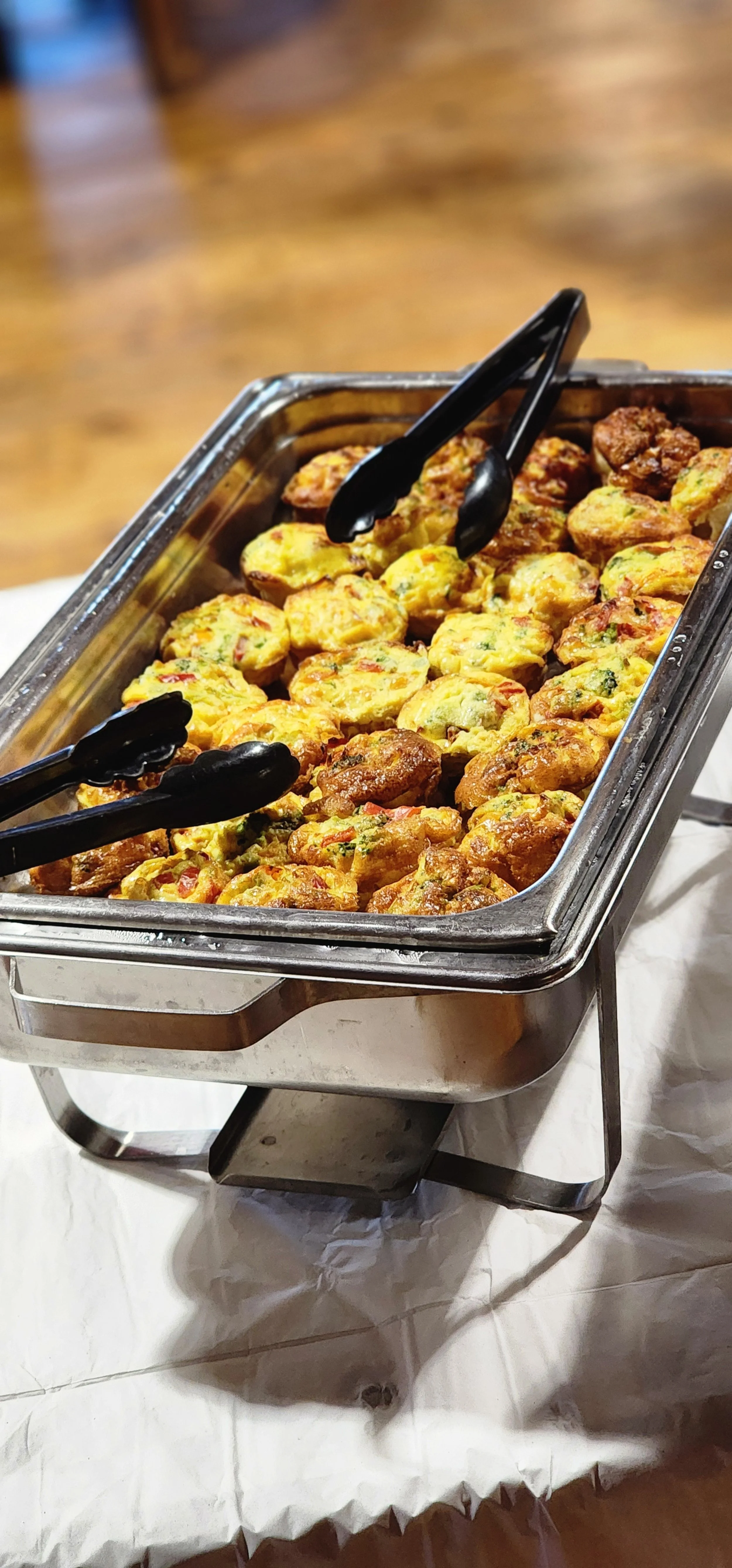 A dish of mini quiches