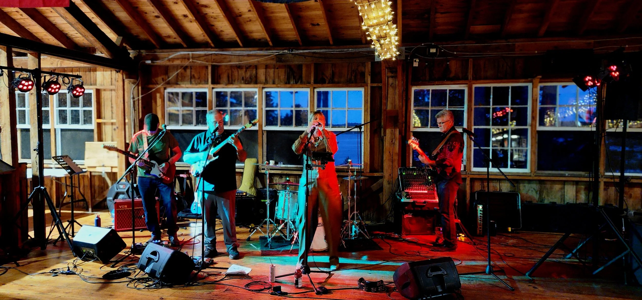 A four-person band playing