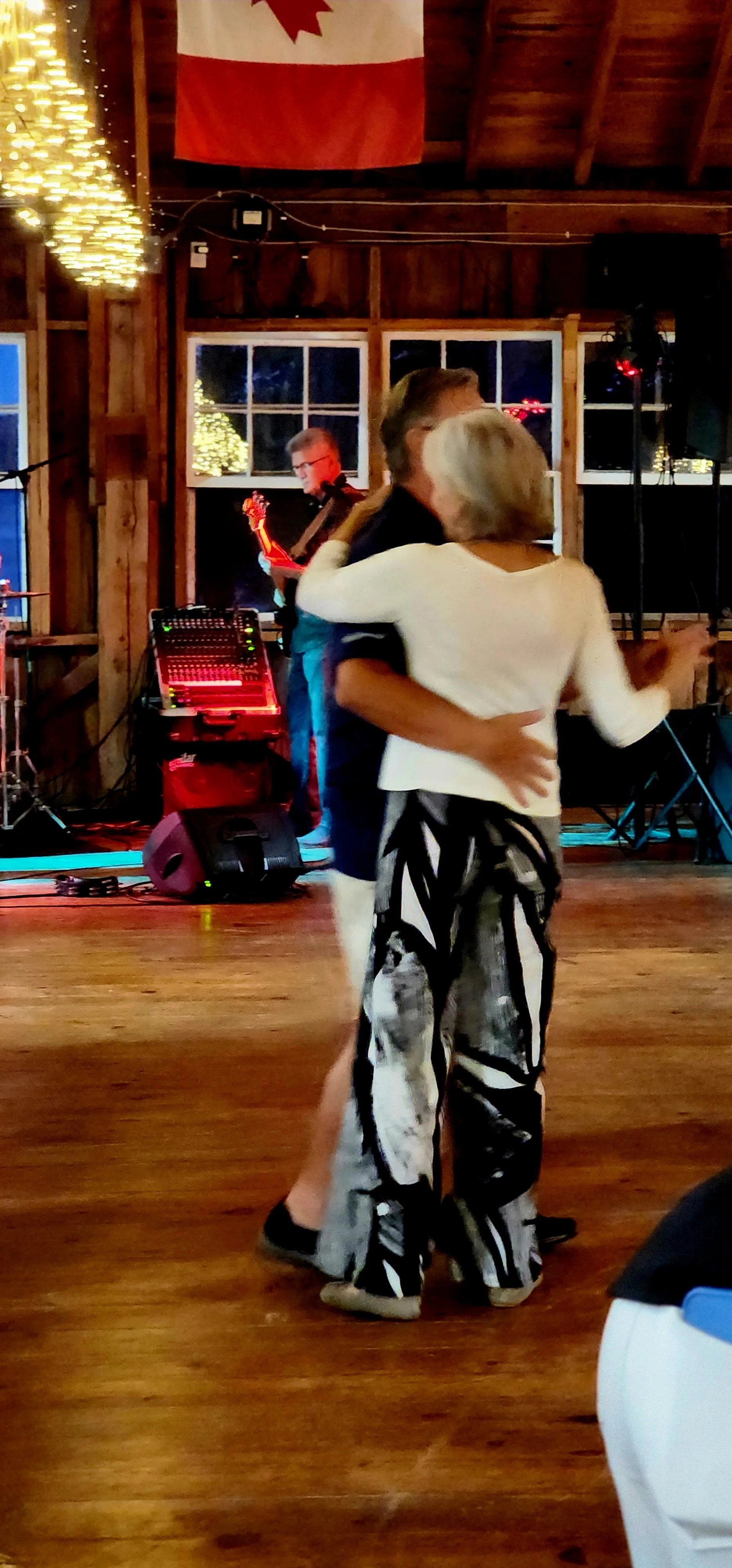 A man and a woman dancing