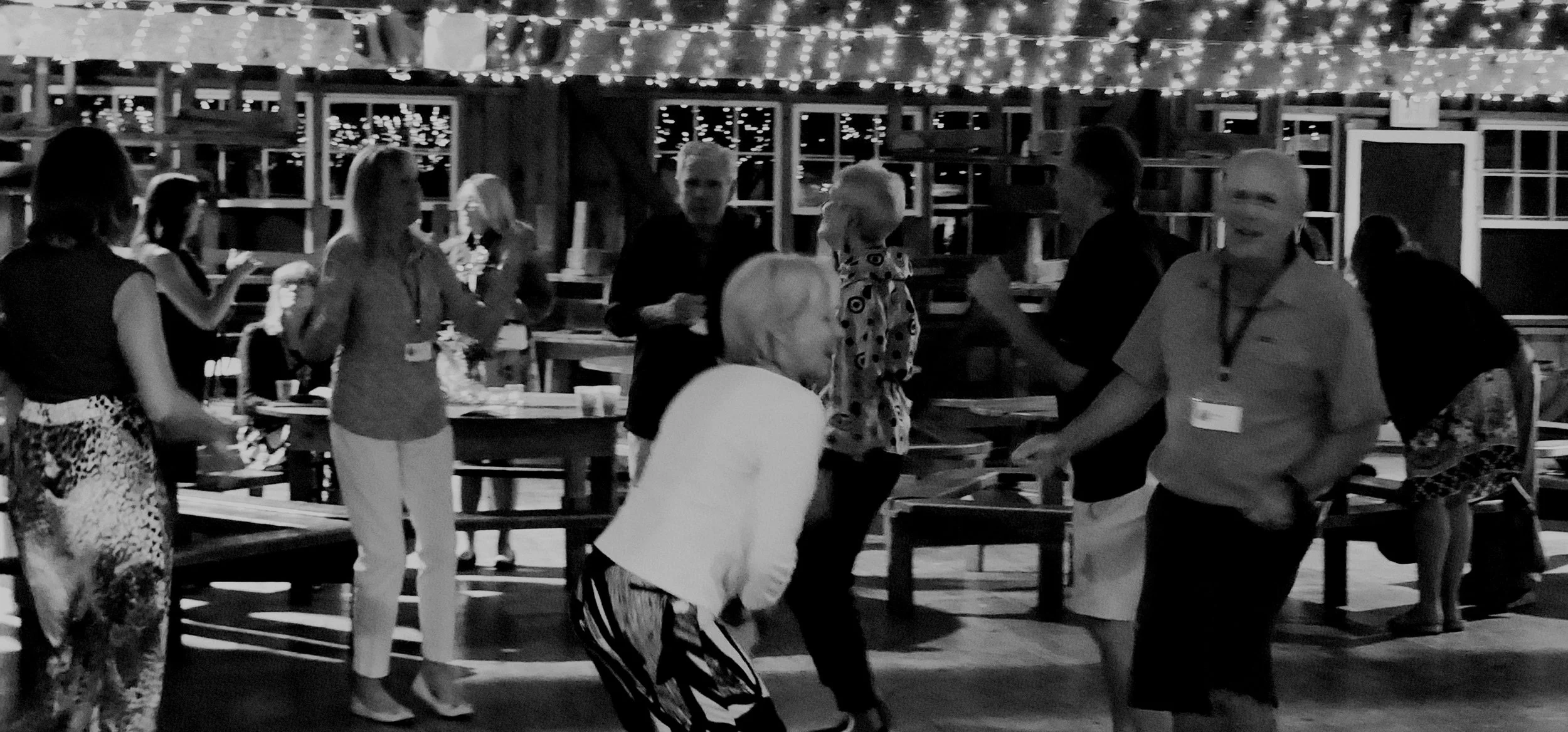 A group of people on the dancefloor