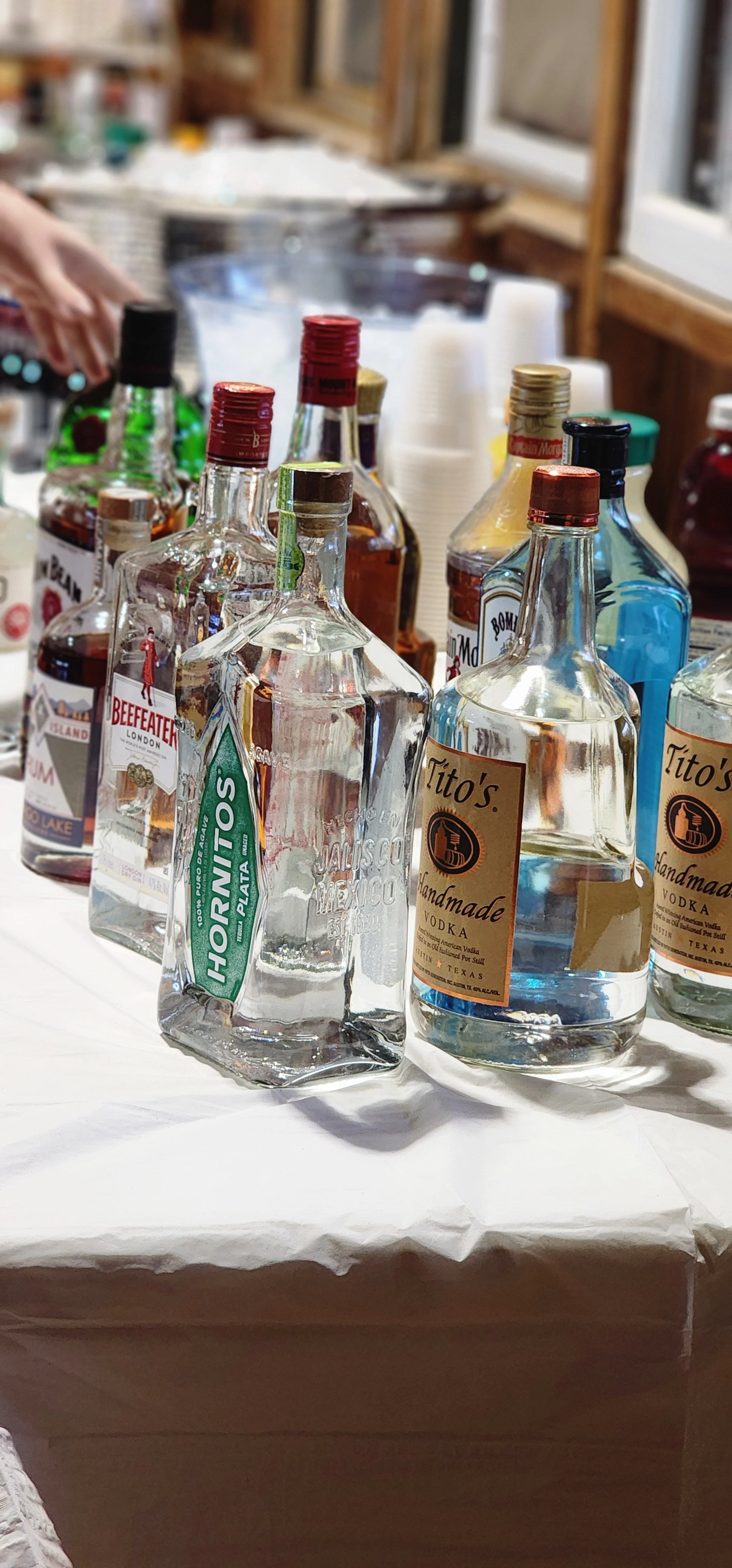 Selection of liquor bottles