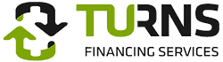 Logo for TURNS Funding Services with a recycling arrow design.